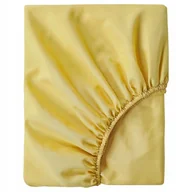 Prześcieradła - IKEA BRUKSVARA prześcieradło z gumką 140x200 ŻÓŁTE - miniaturka - grafika 1