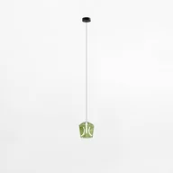 Lampy sufitowe - Lampa wisząca ledowa z zielonym kloszem MD3350-1BL/GR z serii COLORE - miniaturka - grafika 1