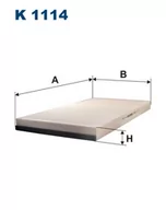 Filtry kabinowe - Filtron Filtr, wentylacja przestrzeni pasażerskiej K 1114 K 1114 - miniaturka - grafika 1