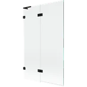 Parawany nawannowe - Mexen Lunar L parawan nawannowy 2-skrzydłowy lewy 110 x 150 cm, transparent, czarny - 897L-110-100-70-00-L - miniaturka - grafika 1