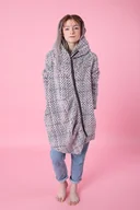 Bluzy damskie - Płaszcz damski długi wełniany, długa bluza wełniana - miniaturka - grafika 1