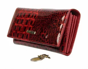 Portfel Damski Skórzany LORENTI Długi Suwak MAX Wewnątrz Skóra Naturalna Lakierowana GD27-RFID-14 9771 CZERWONY LAKIEROWANY - Portfele Portfel Damski Skórzany LORENTI Długi Suwak MAX Wewnątrz Skóra Naturalna Lakierowana GD27-RFID-14 9771 CZERWONY LAKIEROWANY - Portfele - miniaturka - grafika 4