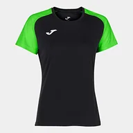 Koszulki i topy damskie - Joma Damska koszulka Academy Iv Czarno-fluorescencyjny zielony estándar - miniaturka - grafika 1