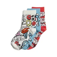 Skarpetki dla dzieci - Dziecięce Skarpety za kostkę ADIDAS LK F 3PP JH3421 – Czerwony - miniaturka - grafika 1