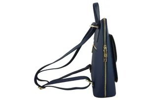 Plecak skórzany / listonoszka - Casual 2w1 - Szary jasny - Torebki damskie - miniaturka - grafika 9