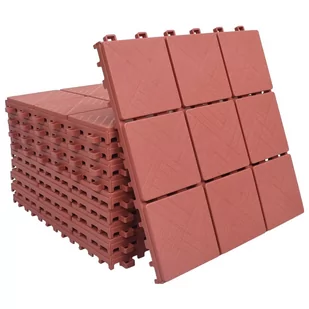 PERVOI Płytki tarasowe, 10 szt., czerwone, 30,5x30,5 cm, plastikowe kod: V-48230 - Płytki ceramiczne - miniaturka - grafika 1