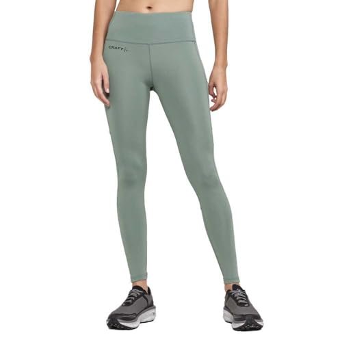 Craft ADV Essence Tights 2 W | damskie spodnie sportowe długie XS | Thyme | szeroki ściągacz ze sznurkiem | bardzo miękki materiał | z kieszenią na telefon komórkowy | legginsy damskie z kieszeniami |