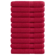 Ręczniki - vidaXL Ręczniki do sauny, premium, 10 szt., czerwone, 80x200 cm - miniaturka - grafika 1