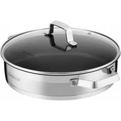 Patelnie - Ambition KITCHEN PRO PATELNIA GŁĘBOKA 28 CM Z POKRYWKĄ STAL NIERDZEWNA 94519 - miniaturka - grafika 1