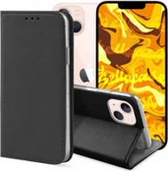 Etui i futerały do telefonów - Hello Case ETUI Z KLAPKĄ DO IPHONE 13 CZARNE ZAMYKANE MAGNETYCZNE KABURA FUTERAŁ FLIP - miniaturka - grafika 1