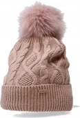 Czapki damskie - Damska czapka zimowa z pomponem 4F CAPF297 56S S - miniaturka - grafika 1