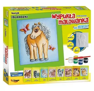 Mirage Hobby Wypukła malowanka Kucyk Islandzki + gra memory - - Zabawki kreatywne - miniaturka - grafika 1