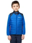 Kamizelki damskie - Jack Wolfskin Kamizelka pikowana "Zenon" w kolorze niebieskim - miniaturka - grafika 1