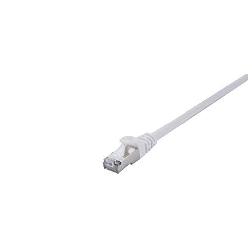V7 Kabel Ethernet Cat7, ekranowany folią (SFTP) RJ45 (m)/RJ45 (m), kabel sieciowy, kabel LAN 0,5 m - biały