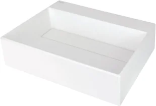 Umywalka nablatowa Deante Correo 40x50 cm prostokątna biały mat CQR_AU5M - Umywalki - miniaturka - grafika 1