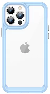 Hurtel Outer Space Case etui do iPhone 12 Pro Max sztywny pokrowiec z żelową ramką niebieski - Etui i futerały do telefonów - miniaturka - grafika 1