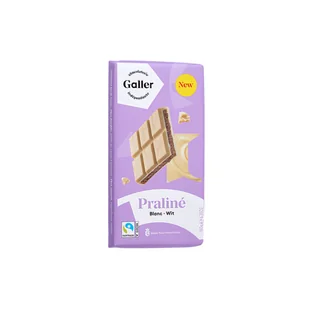 Tabliczka białej czekolady z nadzieniem pralinowym Galler Blanc Praline, 180 g - Kakao i czekolada - miniaturka - grafika 1