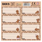 Etykiety samoprzylepne i bloki etykiet - Derform Nalepki na zeszyty BackUp 7 A17 25 szt. - miniaturka - grafika 1