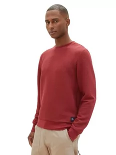 TOM TAILOR Bluza męska, 32220 – Burned Bordeaux Red, L - Bluzy męskie - miniaturka - grafika 1