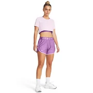Spodnie sportowe damskie - Damskie spodenki treningowe Under Armour Play Up 5in Shorts - fioletowe - UNDER ARMOUR - miniaturka - grafika 1