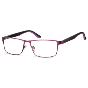 Męskie elastyczne oprawki korekcyjne okulary zerówki 983G fioletowy/czarny - Okulary korekcyjne, oprawki, szkła - miniaturka - grafika 1