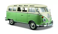 Kolekcjonerskie modele pojazdów - Maisto, Volkswagen Van Samba, Beżowo-Zielony, 1/25, 31956 - miniaturka - grafika 1