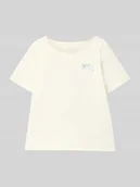 Koszulki dla dziewczynek - T-shirt z nadrukiem ze sloganem - miniaturka - grafika 1