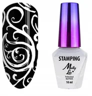 Lakiery hybrydowe - Lakier do stempingu / stemple / ozdoby do paznokci / BIAŁY 10 ml - miniaturka - grafika 1