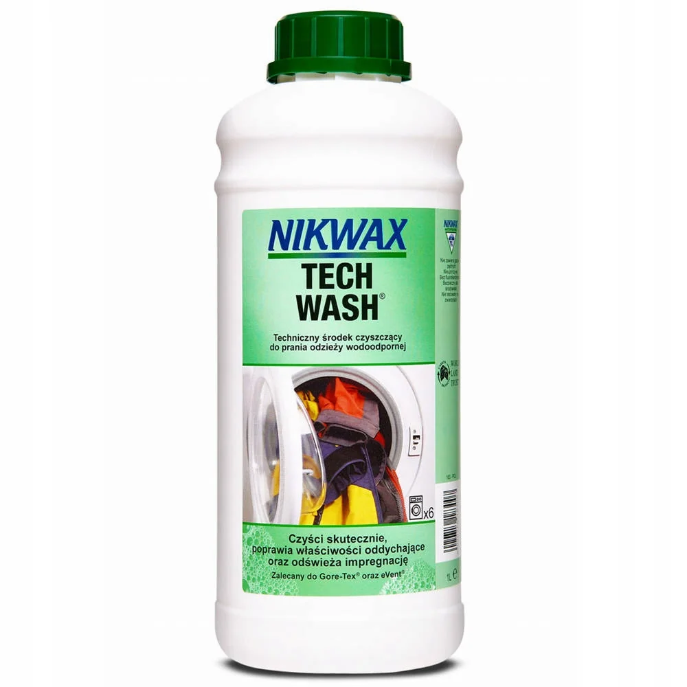 Nikwax TECH WASH 1L mydło płyn pranie czyszczenie odzieży namiotów plecaków / Nikwax