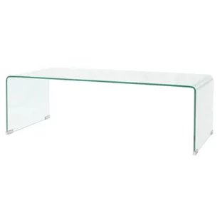 Stolik kawowy, szkło hartowane 100x48x33 cm - Ławy i stoliki kawowe - miniaturka - grafika 1