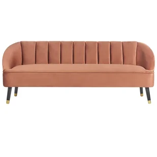 Sofa 3-osobowa welurowa złoty brąz ALSVAG - Sofy i kanapy - miniaturka - grafika 1