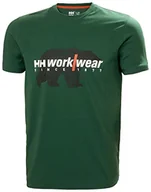 Koszulki męskie - Helly-Hansen M?ska odzie? robocza Hhww Graphic T-shirt, ZIELONY, M - miniaturka - grafika 1