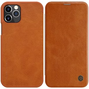 Nillkin Qin Leather Case Apple iPhone 12 Pro Max Brown - Etui i futerały do telefonów - miniaturka - grafika 1