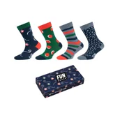 Skarpetki dla dzieci - Skarpety dziecięce FUNSOCKS KIDS CHRISTMAS SOCKS BOX 4P - miniaturka - grafika 1