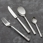 Zestawy sztućców - Dekoria Sztućce Fiori Platinum dla 6 osób 24 części komplet 809-056 - miniaturka - grafika 1