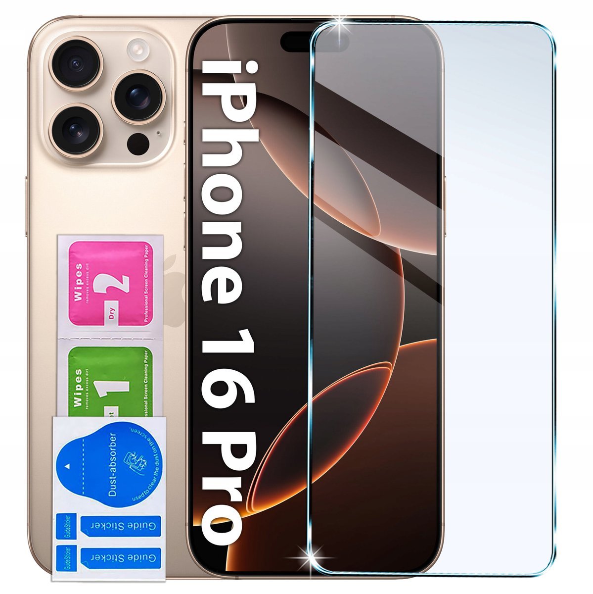 Szkło Hartowane 9H OCHRONNE do iPhone 16 Pro SZYBKA