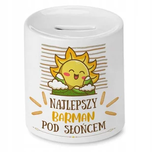 Dla Barmana Skarbonka na Urodziny na Prezent z Nadrukiem ze Zdjęciem + Opakowanie na prezent (wzór 04) - Skarbonki - miniaturka - grafika 1