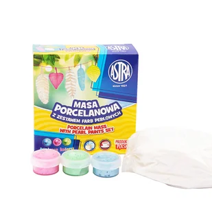 Zestaw masa porcelanowa i 3 farby perłowe - Kredki, ołówki, pastele i pisaki - miniaturka - grafika 1