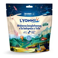Produkty wegańskie i wegetariańskie - Liofilizat Lyommy Makaron bezglutenowy a’la bolognese z tofu 350g - miniaturka - grafika 1