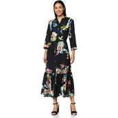 Sukienki - Sukienka damska Desigual Bruselas midi koszulowa czarna-S - DESIGUAL - miniaturka - grafika 1