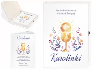 Murrano Biblia Dla Dzieci Z Twoim Nadrukiem I Drewnianym Etui Pierwsza KZ-BIB-M_DRO-UV-015 - Pamiątka Chrztu Świętego - miniaturka - grafika 1