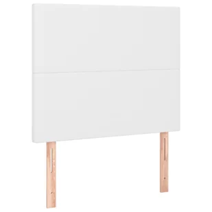 Lumarko Łóżko kontynentalne z materacem, białe, ekoskóra 90x190 cm - Łóżka - miniaturka - grafika 7