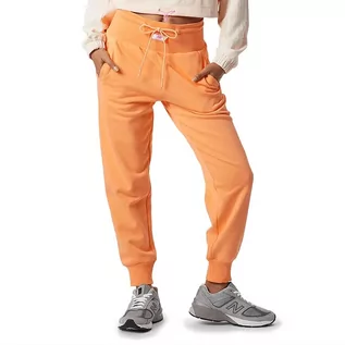 Spodnie damskie - Spodnie dresowe New Balance WP21503PGZ - pomarańczowe - grafika 1