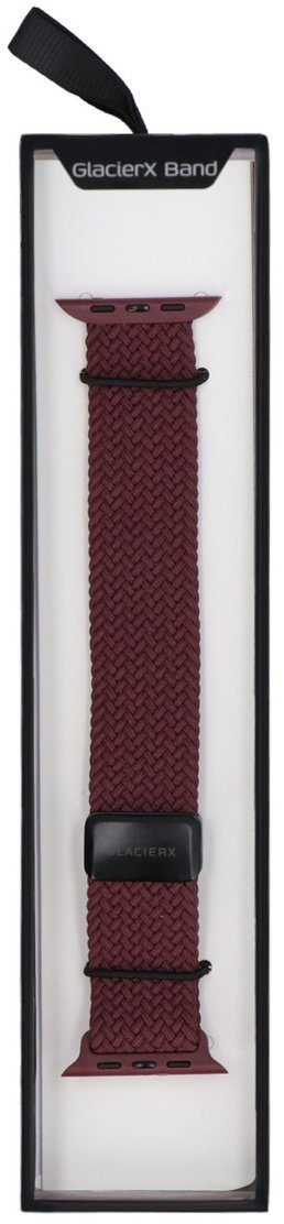 GlacierX Braided Magnetic Buckle Violet Fruit do Apple Watch 42/44/45/49mm Bakłażanowy