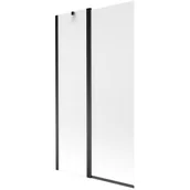 Parawany nawannowe - Mexen Flip parawan nawannowy 1-skrzydłowy 100 x 150 cm, szron, czarny - miniaturka - grafika 1