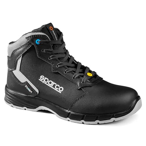 Sparco - Targa-H Paul ESD S3S SR FO - Buty ochronne dla mężczyzn i kobiet - Antypoślizgowe i wytrzymałe buty robocze - Obuwie ochronne odpowiednie do każdego stanu pracy - 46 EU