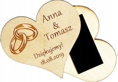 Podziękowania dla gości na Ślub Wesele MAGNES PODZIĘKOWANIE WZORY RP543