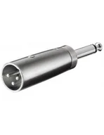 Złącza, przejściówki, adaptery - Wentronic Adapter XLR 3-stykowe gniazdo XLR na wtyk 6.35 MM Mono wtyczka, 1 szt. 27452 - miniaturka - grafika 1