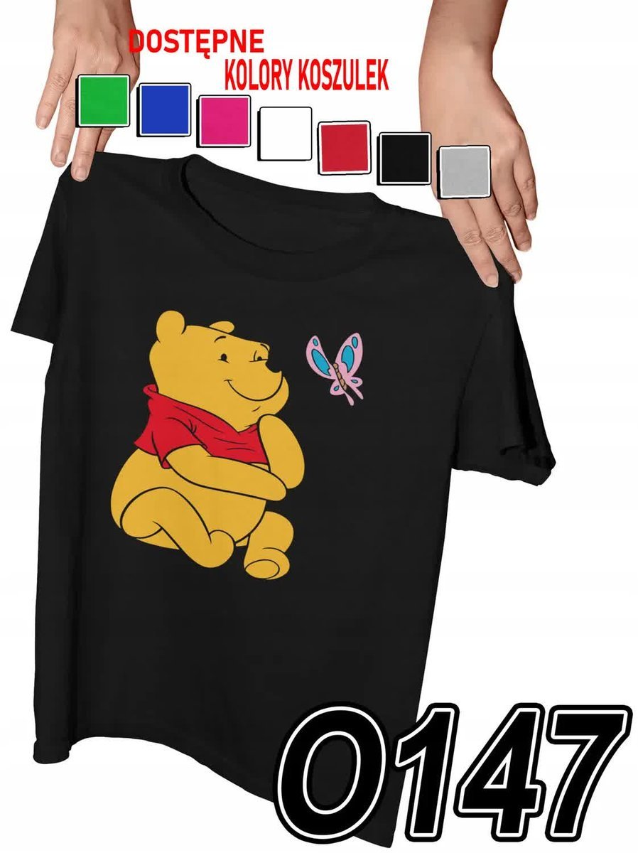 Koszulka Dziecięca Z Nadrukiem Kubuś Puchatek Tygrysek - L 146-152