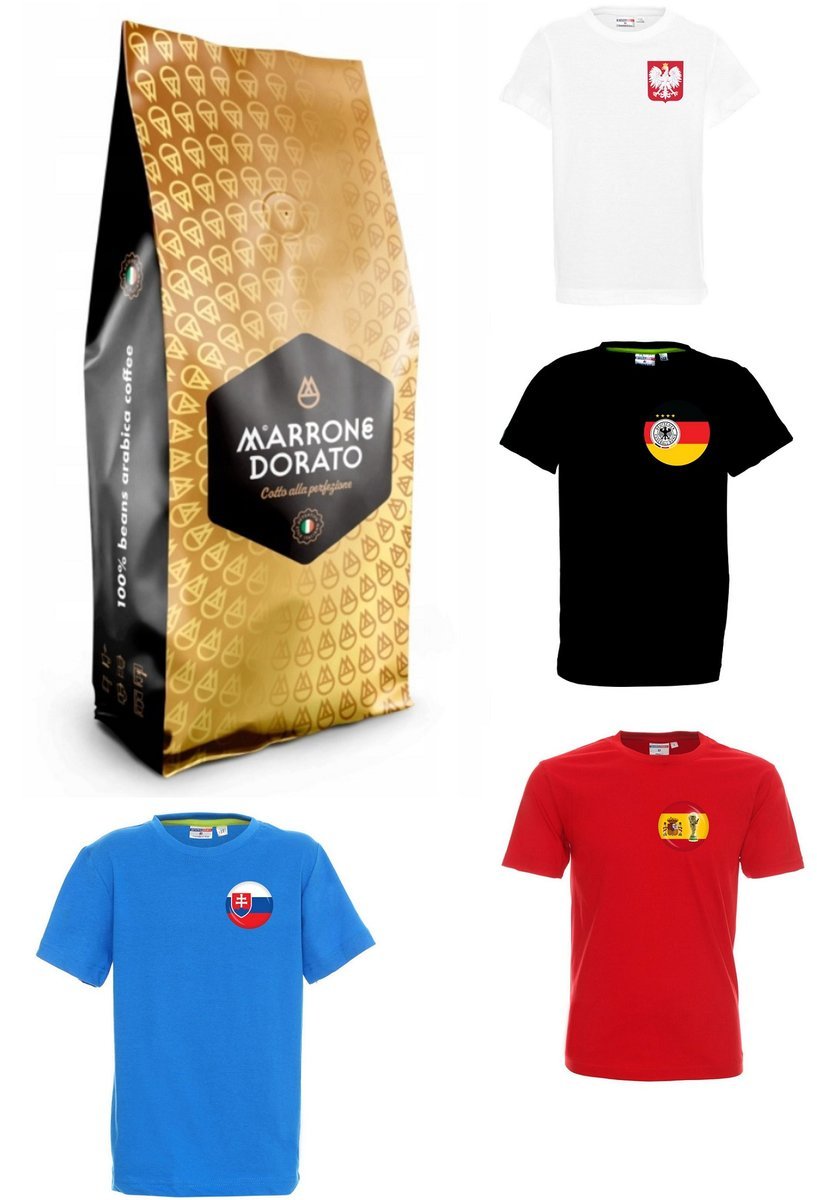 Kawa ziarnista Dorato 1KG Arabica + Koszulka